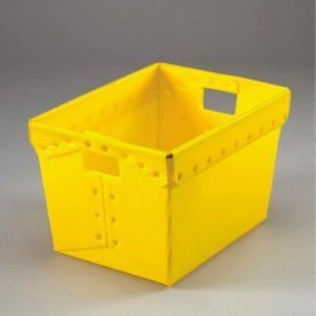 GLOBAL EQUIPMENT Global Industrial„¢ Corrugated Plastic Totes - Postal Nesting- No Lid 18-1/2x13-1/4x12 Yellow 1577Y